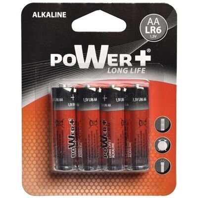 LR6 AA batteries in blister pack of 4