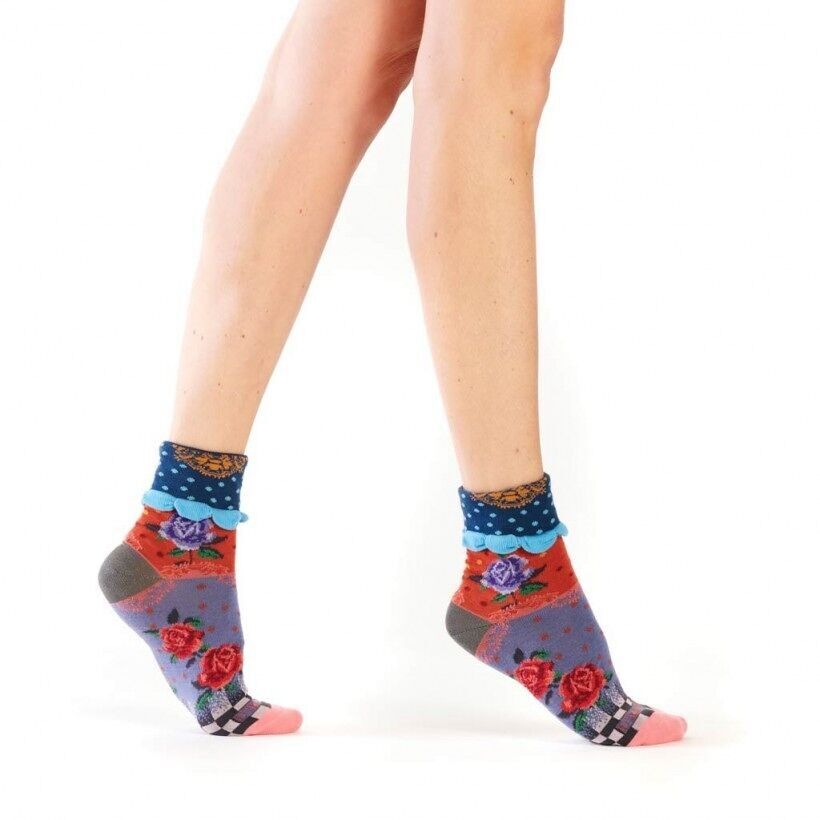 Calza media con risvolto da giardino