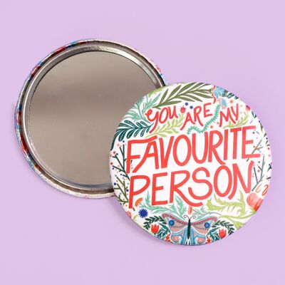 Taschenspiegel „Du bist mein Lieblingsmensch“ | Kompakt | Bilden