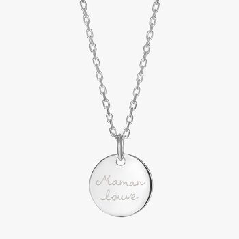 Bonne fête maman - Collier disque personnalisé - Maman Louve - Fête des mères 7