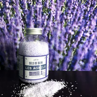 Sales de Baño con Aceite Esencial de Lavanda de Agnels 600g