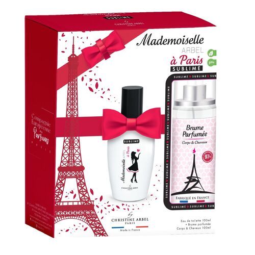 Coffret Cadeau - MADEMOISELLE ARBEL à Paris SUBLIME  - Eau de Toilette 100ml + Brume Parfumée 100ml