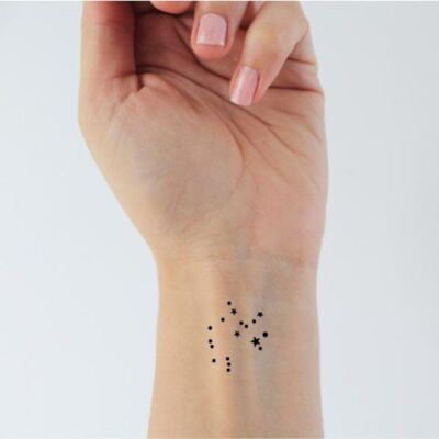 Temporary tattoo of the astrological sign of Sagittarius (set of 6)