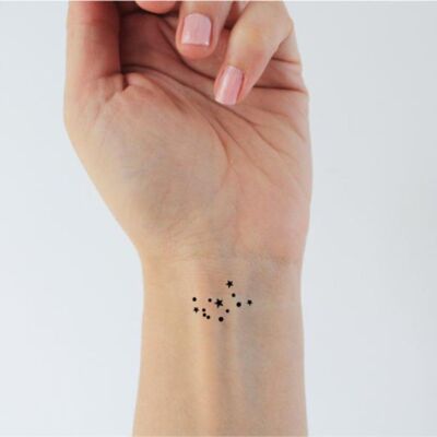 Virgo astrological sign temporary tattoo (set of 6)