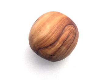 Boule en bois d'olivier sculptée à main levée boule décorative en bois petite 2