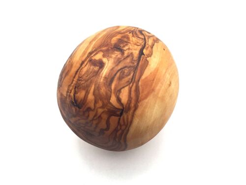 Olivenholz-Ball freihand geschnitzt Deko Holz Ball groß