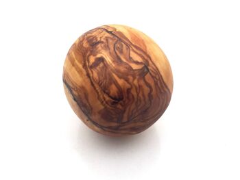 Boule en bois d'olivier, boule en bois décorative sculptée à main levée grande 2