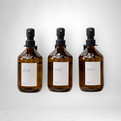 SOFIJA - Set de 3 botelleros y dosificadores de jabón
