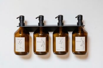 ILIJA - étagère de douche comprenant 4 distributeurs de savon 3