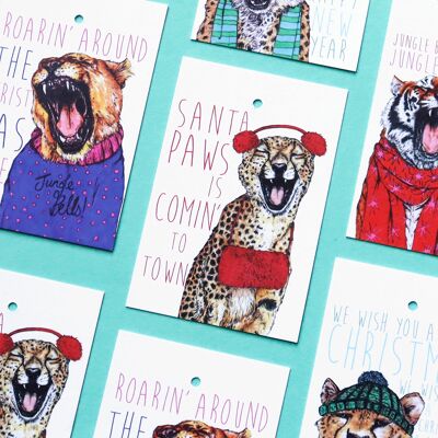 Caroling Cats Christmas Gift Tags | Xmas Gift Wrap