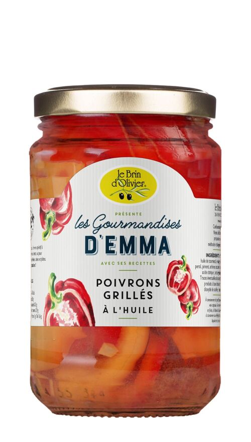 Poivrons grillés à l'huile 12 x 285g - Les Gourmandises d'Emma