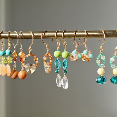 A Set of 6 pairs of earrings for Christmas Natural Theme