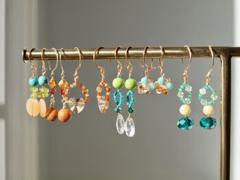 Un Set de 6 paires de boucles d'oreilles pour Noël Thème Naturel 1