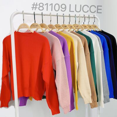 Simple loose sweater -81109