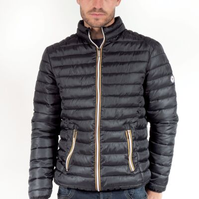 Down jacket, tricolor zips