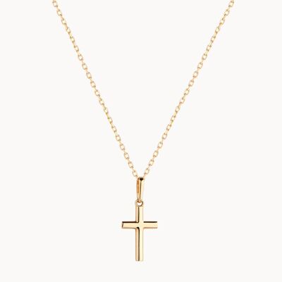 Collar de bautismo - Collar de comunión - Cruz cristiana - Collar de oro - Collar infantil - Colgante cruz
