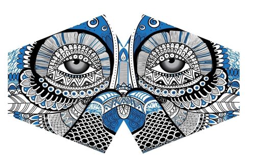 BlackF-10 - Reusable Fashion Face Mask - Mystical Owl (Adult) - Sold in 1x unit/s per outer
