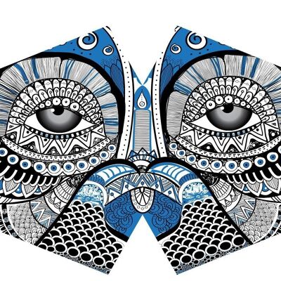 BlackF-10 - Reusable Fashion Face Mask - Mystical Owl (Adult) - Sold in 1x unit/s per outer