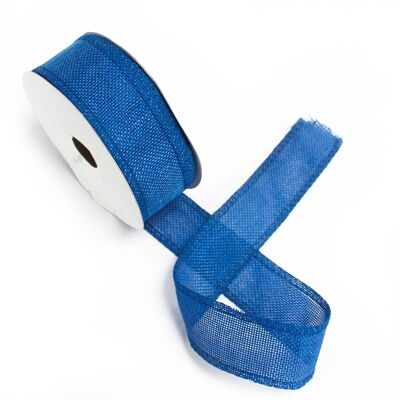 BlackF-52 - Natural Texture Ribbon 38mm x 20m - Navy Blue - Sold in 1x unit/s per outer