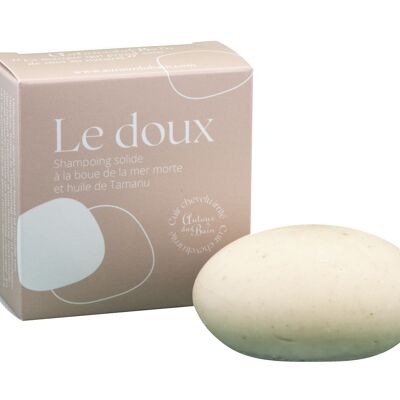 LE DOUX – Festes Shampoo mit Schlamm aus dem Toten Meer und Tamanu-Öl – Gereizte Kopfhaut