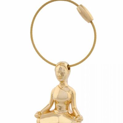 Yoga Lady, Schlüsselanhänger, gold