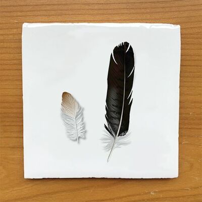 Blackbird’s Feathers – Vintage Style Tile