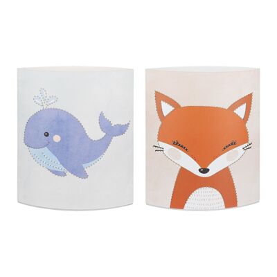 Lantern "Fox and Whale" 2-assorted,