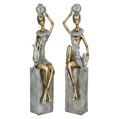 Figura "Jamila" 2 assortiti, altezza 44 cm