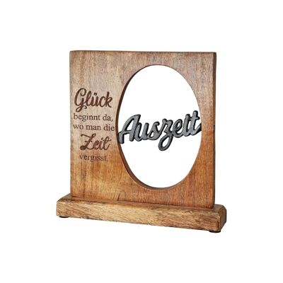 Wooden frame with message “Time out”