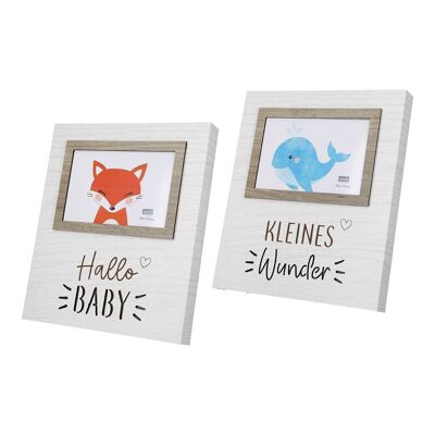 LED photo frame "Fox and Whale" 2-assorted