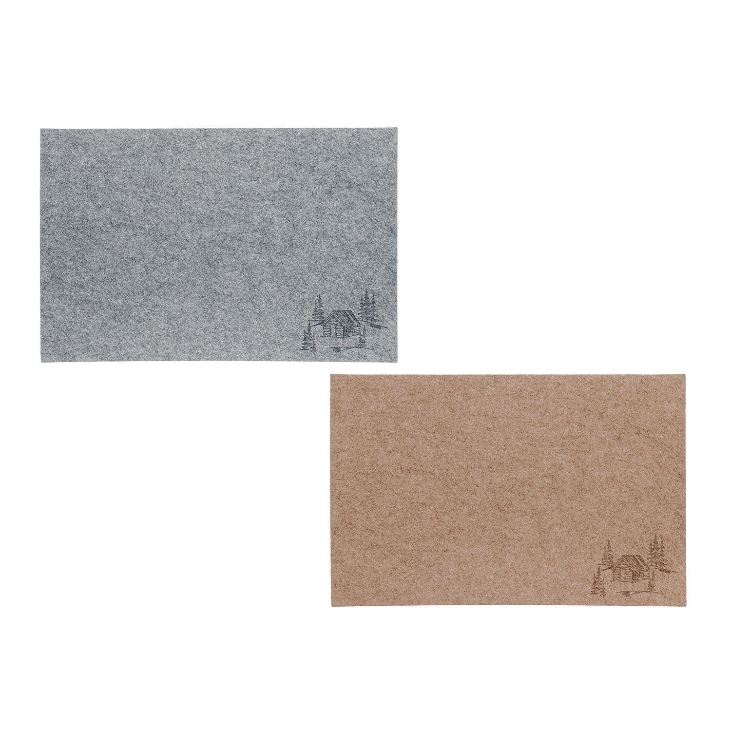 Mantel individual rectangular “Forest Hut” 2 surtidos