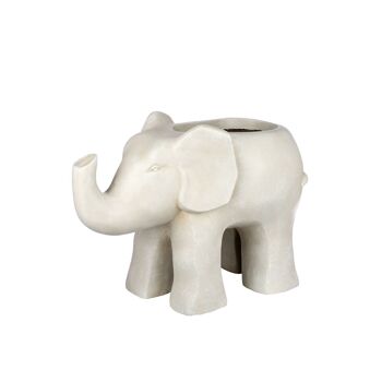 Cache-pot éléphant beige 1