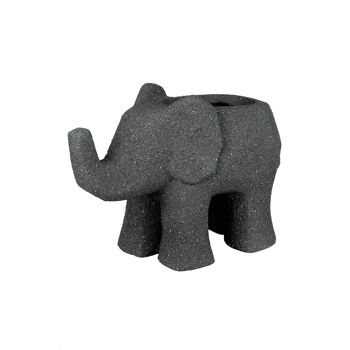 Cache-pot éléphant anthracite 1