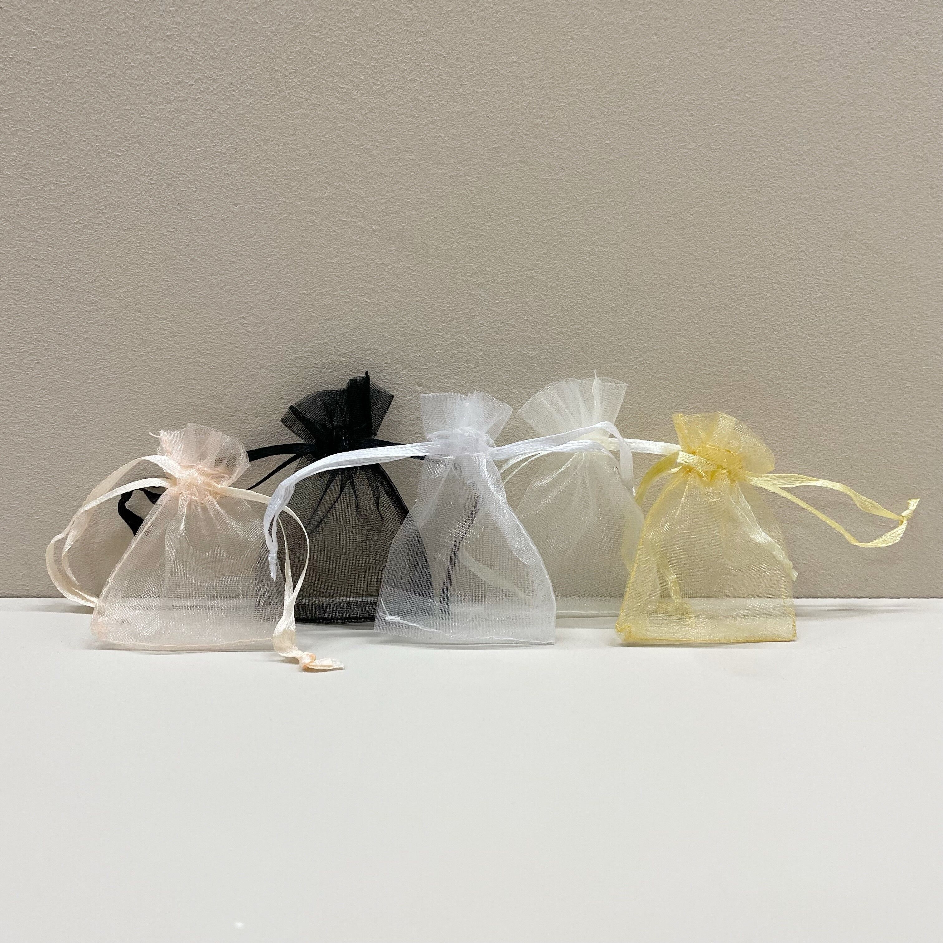 100pcs Sacs Cadeaux En Organza, Pochettes à Cordon 15 X 20cm