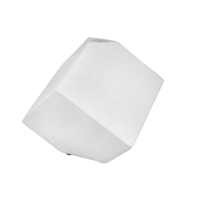Jarrón "Cubo blanco" Al.17,5cm