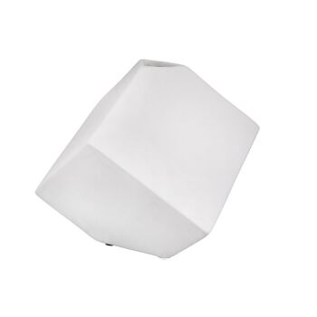 Vase "Cube blanc" H.17,5cm 1