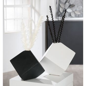 Vase "Cube blanc" H.17,5cm 2