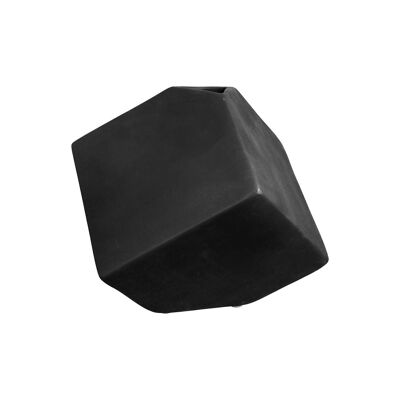 Vaso "Cube nero" H.19,5cm