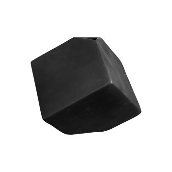 Vase "Cube noir" H.19,5cm 1