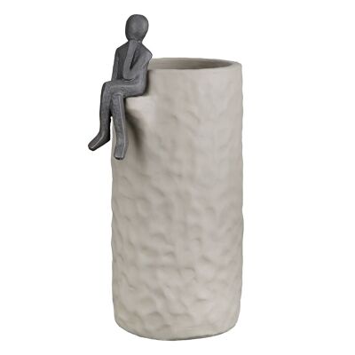 Zement Übertopf "Figura" H.25cm