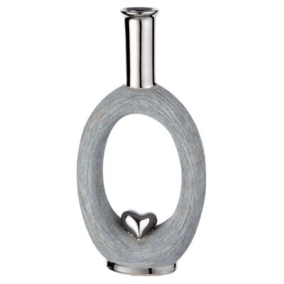 Vase "Love" gray H.31cm