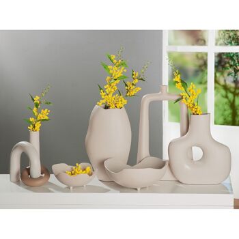 Vase décoratif rectangulaire "Helena" crème 2