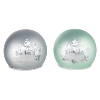 Boule LED "Lotus" 2-assortis, H.15cm 1