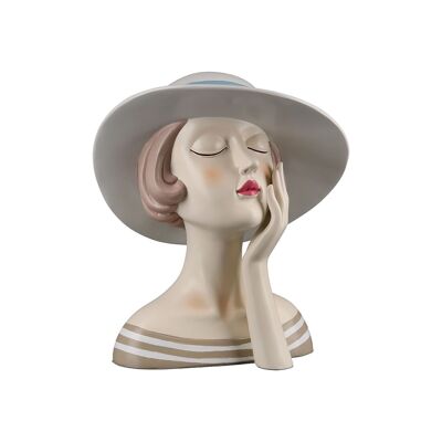 Figur Lady mit weißem Hut