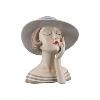 Figurine Dame au chapeau blanc 1