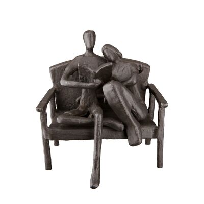 Escultura de diseño en hierro “Lector”