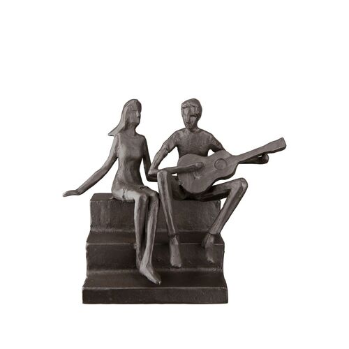 Eisen Design-Skulptur "Gitarrenspieler"