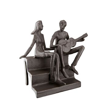 Sculpture design en fer "Guitariste" 3