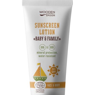 Organic Sunscreen Lotion "Baby & Family" 30 SPF, 100ml