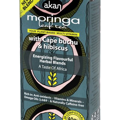 Té de Moringa, Cabo Buchu e Hibisco (40 g/1,4 oz)